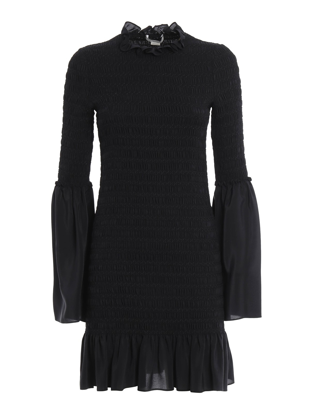 Stella McCartney  navy Smocked Long-Sleeve Dress